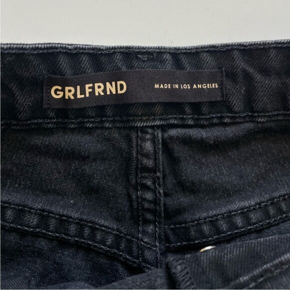 NWT GRLFRND Helena High Rise Cutoff Shorts Washed Black Raw Hem - Picture 5 of 12